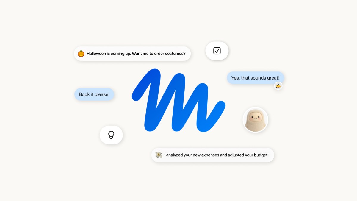 Official Meta Muse launch artwork with its blue mark and examples of personal task assistance